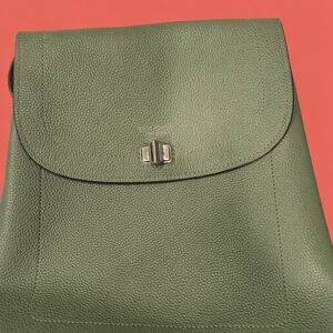 Kate Spade Olive Green Leather Backpack